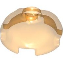 LEGO part 8079 Rock Boulder 2 x2 x 2/3, Top in Transparent Bright Orange/ Trans-Orange