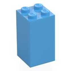 LEGO part 30145 Brick 2 x 2 x 3 in Medium Blue