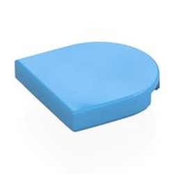 LEGO part 5520 Tile Round 2 x 2 Half Circle in Medium Blue