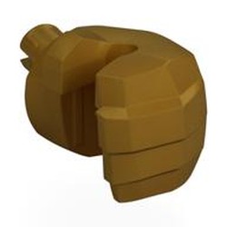 LEGO part 10127 Hand Hulk - Left in Warm Gold/ Pearl Gold