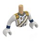 Minidoll Torso Man with White Arms and Hands with print