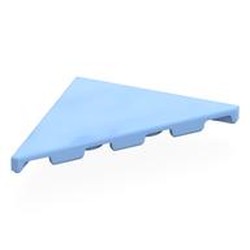 LEGO part 7975 Tile 45° Cut 4 x 4 (Triangle) in Light Royal Blue/ Bright Light Blue
