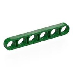 LEGO part 32063 Technic Beam 1 x 6 Thin in Dark Green/ Green
