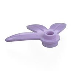 LEGO part 7264 Plant, Round 3 x 3 - 3 Leaves in Lavender