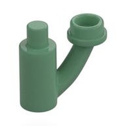 LEGO part 1566 Plant, with Bar and Off-shoot with Stud in Sand Green