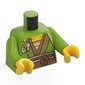 Torso, Robe, Gold Trim, Medium Nougat Knotted Band, Tan Straps, Pouch on Back print, Lime Arms, Yellow Hands