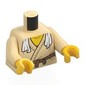 Torso, Robe, Medium Nougat Belt, Trim, White Scarf print, Tan Arms, Yellow Hands