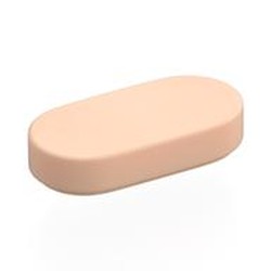 LEGO part 1126 Tile Round 1 x 2 in Light Nougat