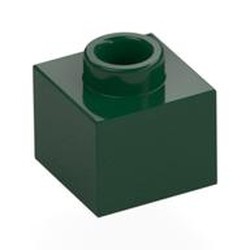 LEGO part 86996 Plate 1 x 1 x 2/3 with Open Stud in Earth Green/ Dark Green