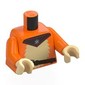 Torso, Tan Fur Chest, Black Bandana, Dark Brown Strap print, Orange Arms, Tan Hands