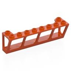 LEGO part 89648 Window 2 x 8 x 2 Boat in Reddish Orange