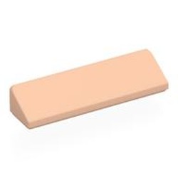 LEGO part 7835 Brick Sloped 30° 1 x 4 x 2/3 in Light Nougat