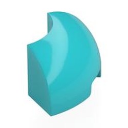 LEGO part 5924 Brick Round Corner 2 x 2 x 1 in Medium Azure