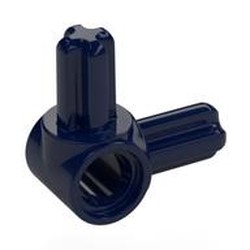 LEGO part 10197 Technic Pin Connector Hub with 2 Perpendicular Axles in Earth Blue/ Dark Blue