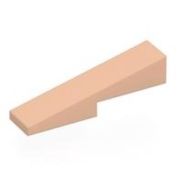 LEGO part 5654 Brick Sloped 1 x 4 with 1 x 2 Cutout in Light Nougat