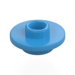 LEGO part 38799 Equipment Cup / Teacup Saucer with Recessed Stud on Top [PLAIN] in Dark Azure