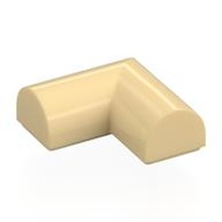 LEGO part 79757 Brick Curved 2 x 2 x 2/3 Double, Corner, No Studs in Brick Yellow/ Tan