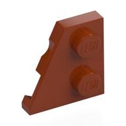 LEGO part 24299 Wedge Plate 2 x 2 Left in Dark Orange
