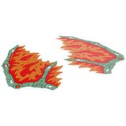 LEGO part 6624494 Wings, Dragon with Sand Green Spines, Red/Tan Markings Print [Sheet of 2] in None