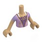 Minidoll Torso Girl with Warm Tan Arms and Hands with print