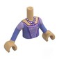 Minidoll Torso Girl with Warm Tan Arms and Hands with print