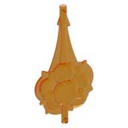 LEGO part 6958 Cloud / Dust with 4 x 8 with Bars in Transparent Bright Orange/ Trans-Orange