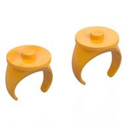 LEGO part 36970 ACCESSORIES, RING, NO. 1 in Flame Yellowish Orange/ Bright Light Orange