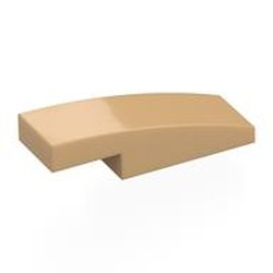 LEGO part 7302 Slope Curved 3 x 1 x 2/3 in Warm Tan