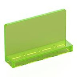 LEGO part 8012 Panel 1 x 4 x 2, No Studs in Transparent Bright Green/ Trans-Bright Green
