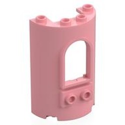 LEGO part 8105 Panel Round 2 x 4x 5 Half in Warm Pink