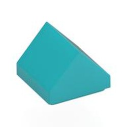 LEGO part 35464 Brick Sloped Double 45° 1 x 1 in Medium Azure