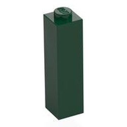 LEGO part 14716 Brick 1 x 1 x 3 in Earth Green/ Dark Green