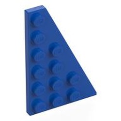 LEGO part 48205 Wedge Plate 6 x 4 Right in Bright Blue/ Blue