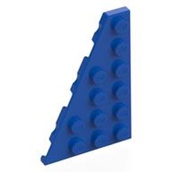 LEGO part 48208 Wedge Plate 6 x 4 Left in Bright Blue/ Blue