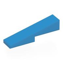 LEGO part 5654 Brick Sloped 1 x 4 with 1 x 2 Cutout in Dark Azure