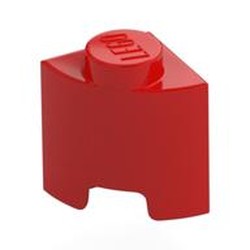 LEGO part 7532 Brick Round, Quarter 1 x 1 in Bright Red/ Red