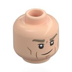 LEGO part 28621pr0172 Minifig Head with print in Light Nougat