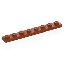 LEGO part 3460 Plate 1 x 8 in Dark Orange