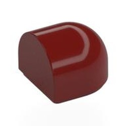 LEGO part 7818 Brick Round 1 x 1 x 2/3 Half Circle, Curved Top in Dark Red
