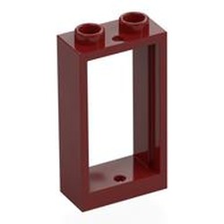 LEGO part 60593 Window 1 x 2 x 3 Flat Front in Dark Red