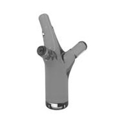 LEGO part 68211 Bar 1L / Stem with 3 Sprouts/Prongs in Trans-Black