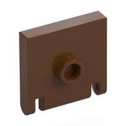LEGO part 7712 Lid for Box 2 x 2, Hinged in Reddish Brown
