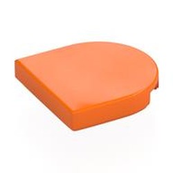 LEGO part 5520 Tile Round 2 x 2 Half Circle in Bright Orange/ Orange