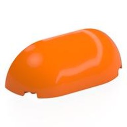 LEGO part 7518 Brick Round, Curved Triple 2 x 6 x 1 2/3 in Bright Orange/ Orange