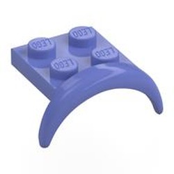 LEGO part 49097 Wheel Arch, Mudguard 2 x 3 x 1 1/3 with 2 x 2 Plate in Blue Violet