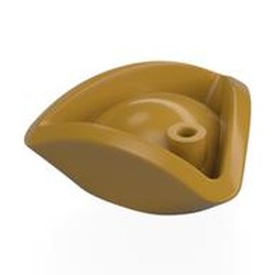 LEGO part 2544 Hat Pirate Tricorne / Triangle in Warm Gold/ Pearl Gold