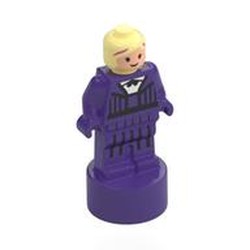 LEGO part 90398pr0018 Minifig Trophy Statuette, Enid Sinclair Print in Medium Lilac/ Dark Purple