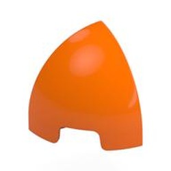 LEGO part 5848 Brick Round Curved 1 x 1 x 1 Quarter Dome in Bright Orange/ Orange