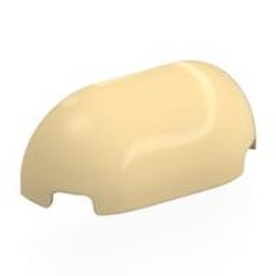 LEGO part 7906 Brick Round, Curved Triple 1 x 3 x 1 in Brick Yellow/ Tan