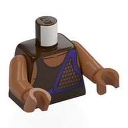 LEGO part 973c78h78pr0002 Torso, Sienna Brown Arms and Hands with print in Dark Brown
